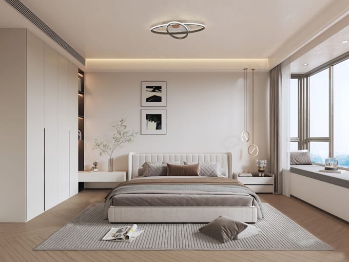 do realistic 3d interior design and rendering for your space