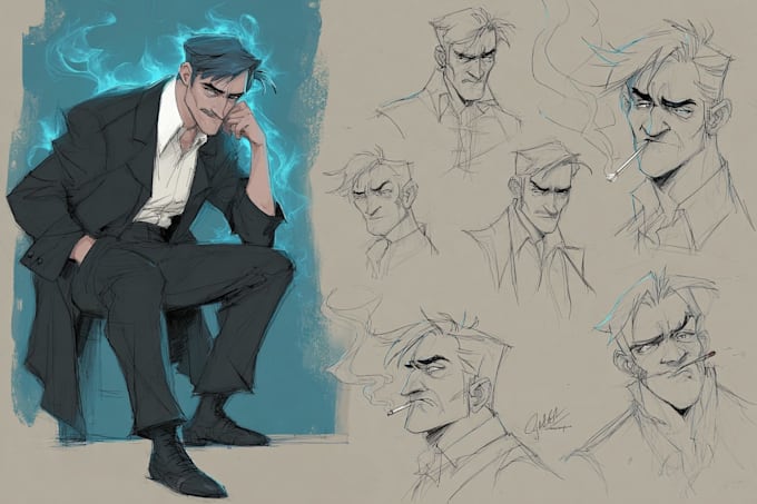 draw a character illustration in different styles