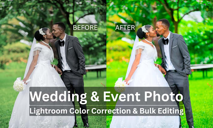 professional wedding photo editing and color correction