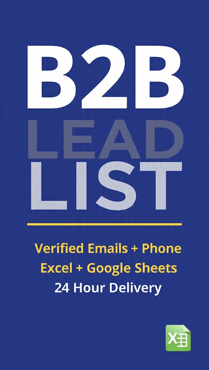 build targeted b2b lead list in excel  with verified emails