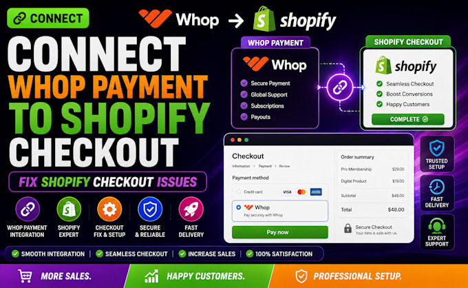 connect whop payment to shopify checkout fix shopify checkout issues whop setup