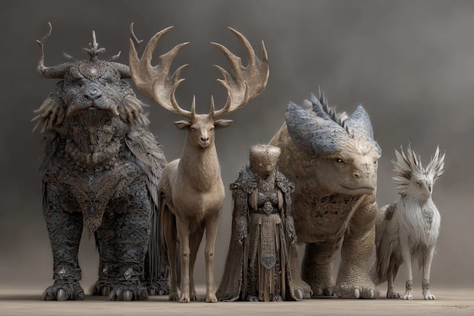 draw fantasy creatures and custom monster illustration