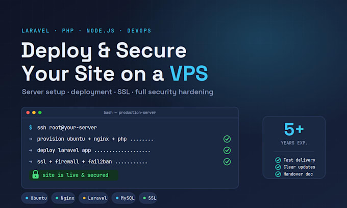 setup secure and deploy your website on vps or hosting