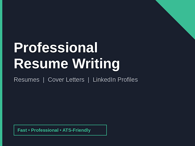 write a professional resume and cover letter