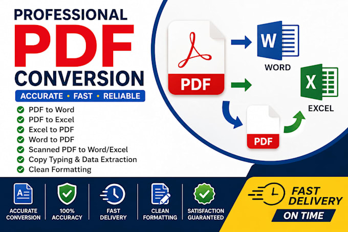 convert PDF to word excel or excel to PDF accurately