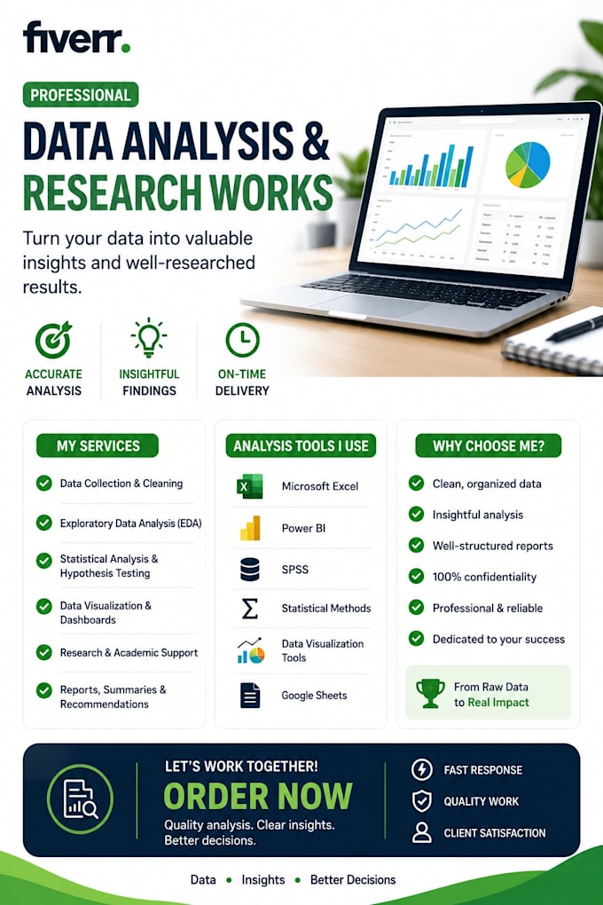 analyze your data, process your data and visualise your data