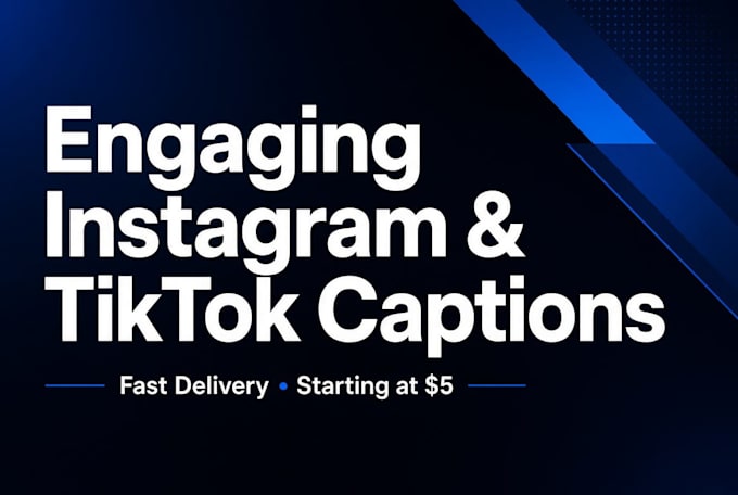 write engaging instagram facebook and tiktok captions for you