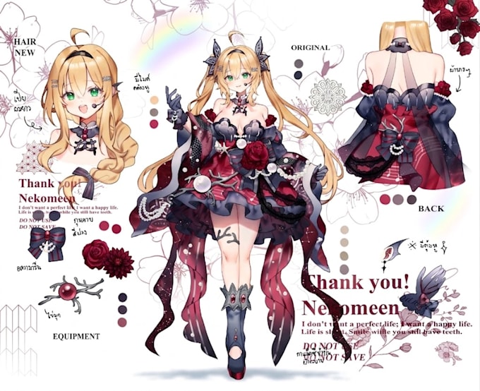 design and rig anime live2d vtuber model for your vtube studio