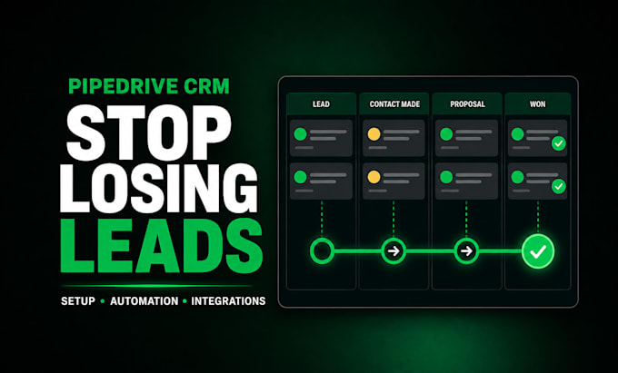 do pipedrive CRM setup, workflow automation and integrations