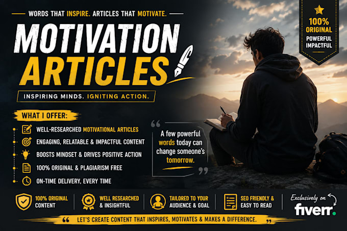 write engaging motivational and self improvement articles