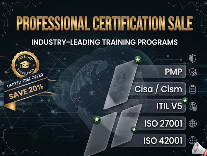 provide leading pmp cisa itil and iso certification training