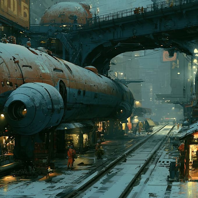 create stunning sci fi concept illustrations and futuristic art