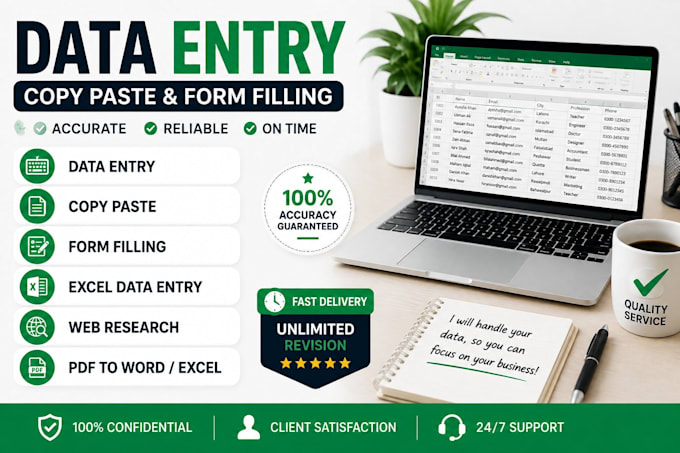 do data entry, copy paste, and form filling