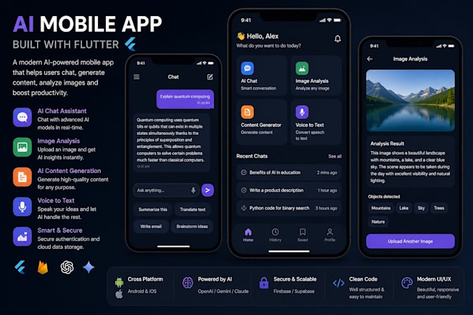 develop flutter ai mobile apps