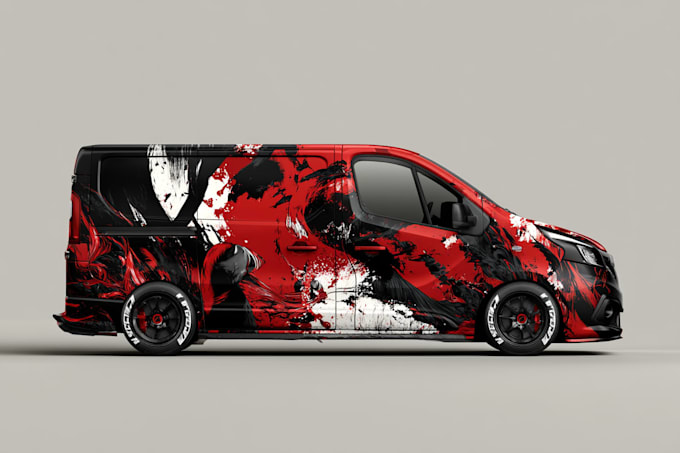 create car wrap design, racing car wrap design