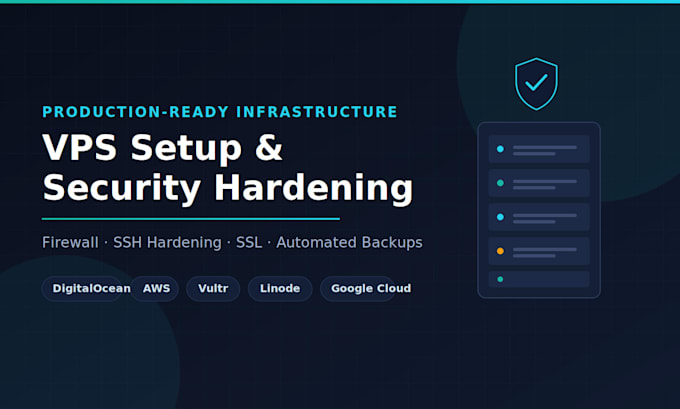 setup and configure your vps on digital ocean, vultr, or linode