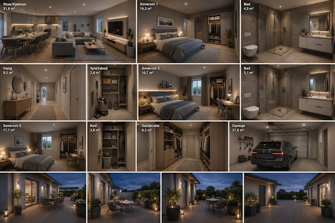 ll create 3d floor plan and exterior house visualization
