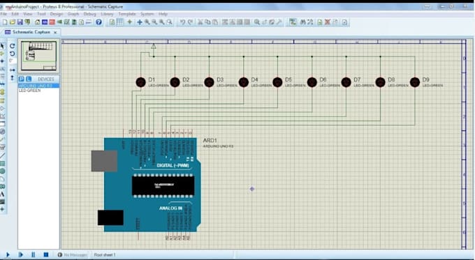 design and simulate electronic circuit in proteus