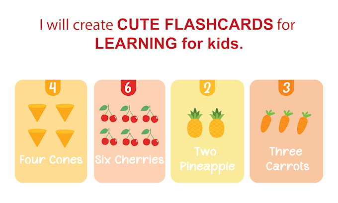 create cute flashcards for learning for kids