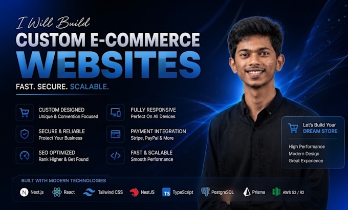 build a custom ecommerce website with payment integration