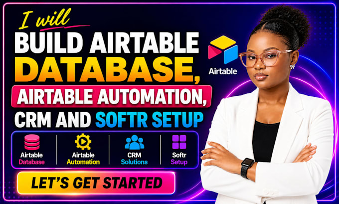 build airtable database, airtable automation, crm and softr setup