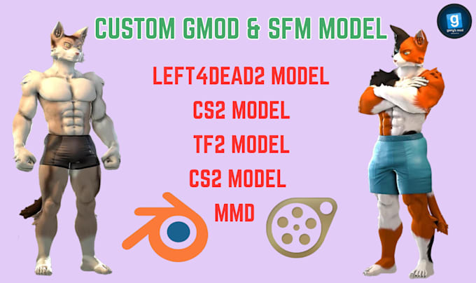 convert, edit, port or create custom gmod playermodel sfm model l4d2 tf2