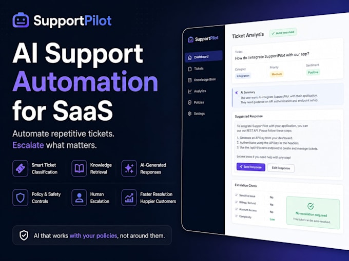 build ai customer support automation for your saas