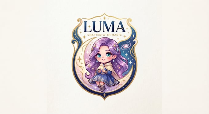 design a cute chibi logo for your brand