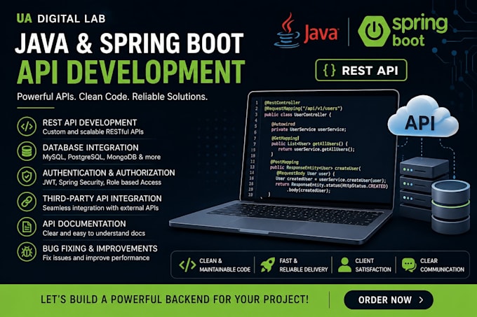 develop java applications, spring boot apis, and backend solutions
