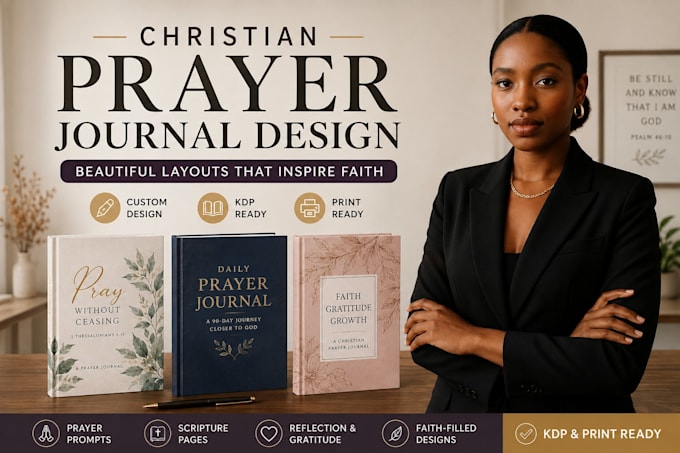 design a christian prayer journal for KDP and print
