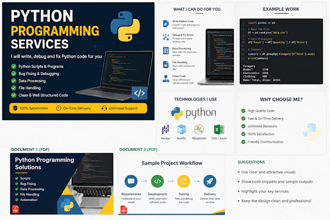 write, debug and fix python code for you