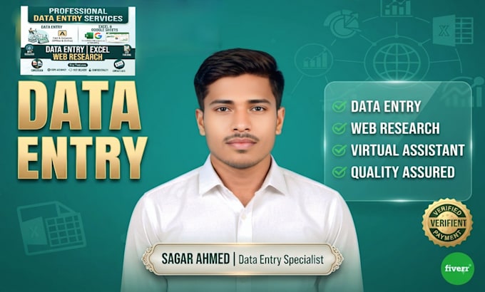 do data entry, copy paste, virtual assistant, web research