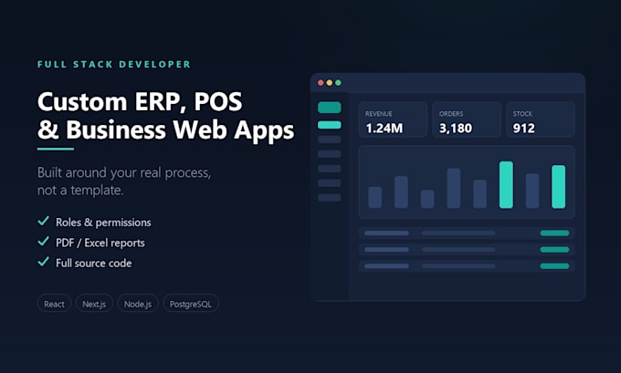 build a custom business web app, erp, pos or inventory system