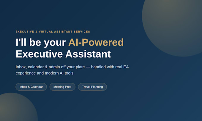 be your experienced executive virtual assistant