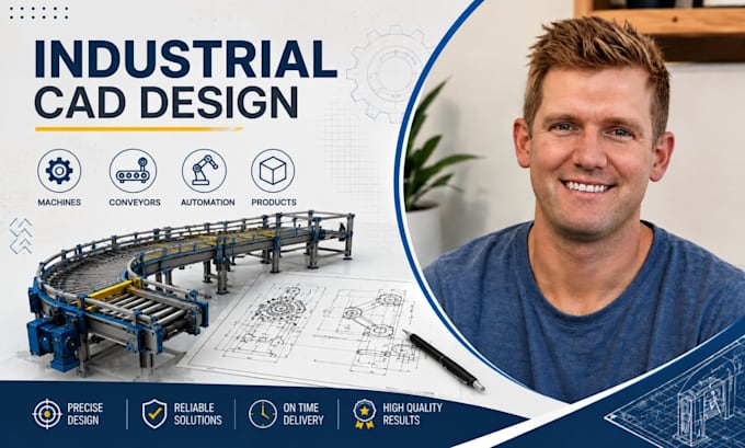 industrial automation cad, machine cad, conveyor cad, product cad drafting pro