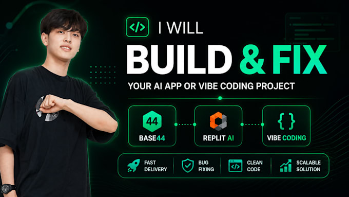 build and fix your base44 app, replit ai app, or vibe coding project