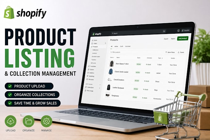 do shopify products listing and collection management