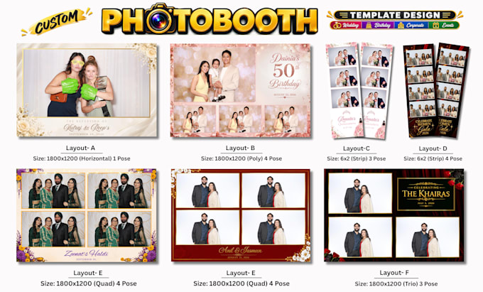design custom photobooth templates for your events