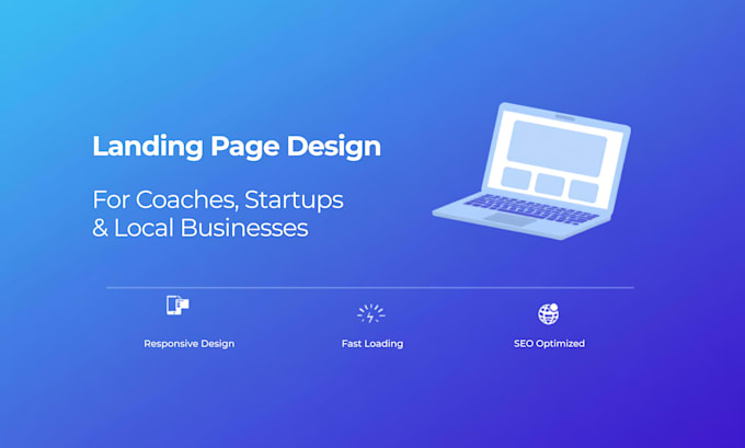 create a professional landing page for coaches, startups, and local business