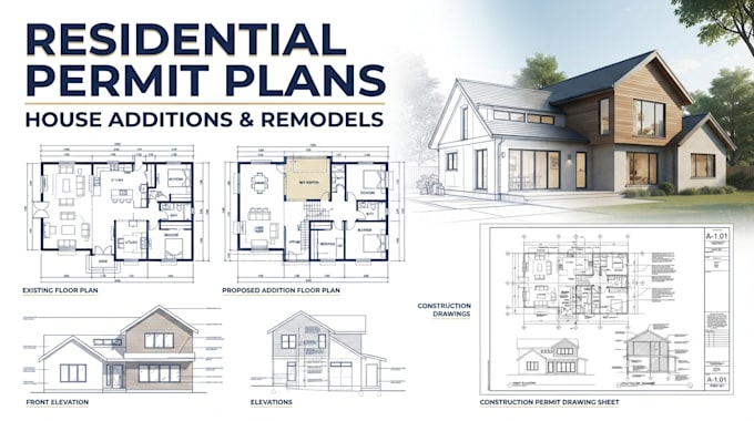 create residential permit plans for house additions and remodels
