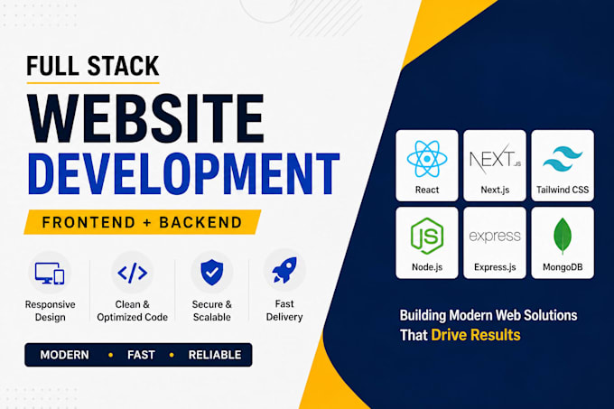 build website, website development, full stack developer
