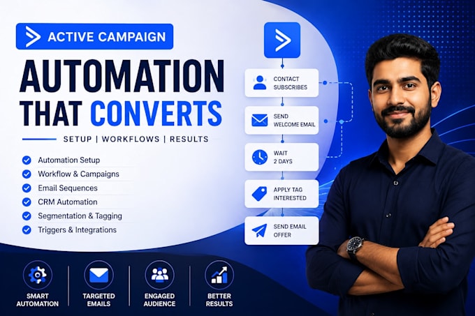setup activecampaign email marketing automation and workflows