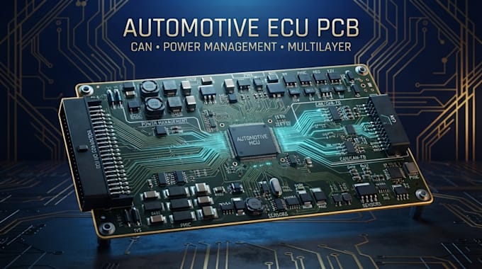 do automotive ecu with multilayer layout, can communication and power management