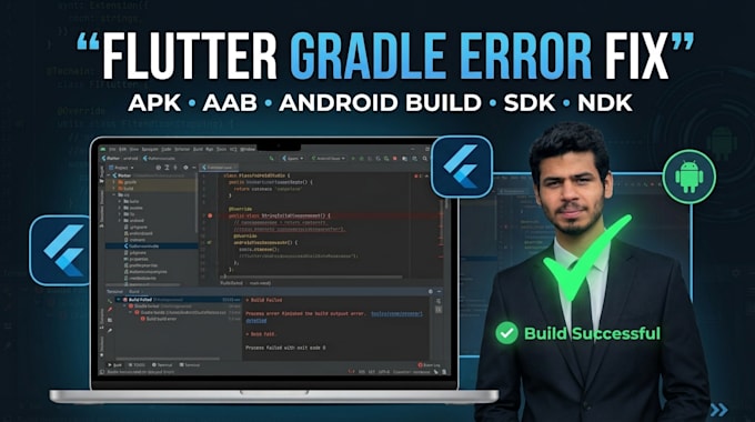 fix flutter gradle errors, build issues and android errors