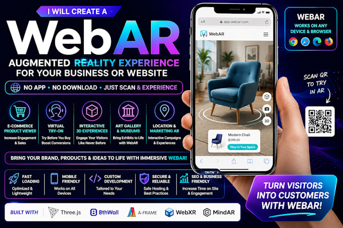 create a webar augmented reality experience for your business or website