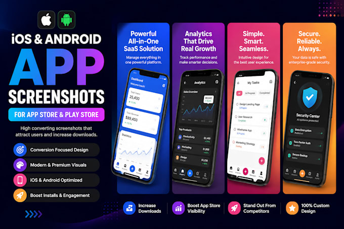 ios and android app screenshots for app store and play store
