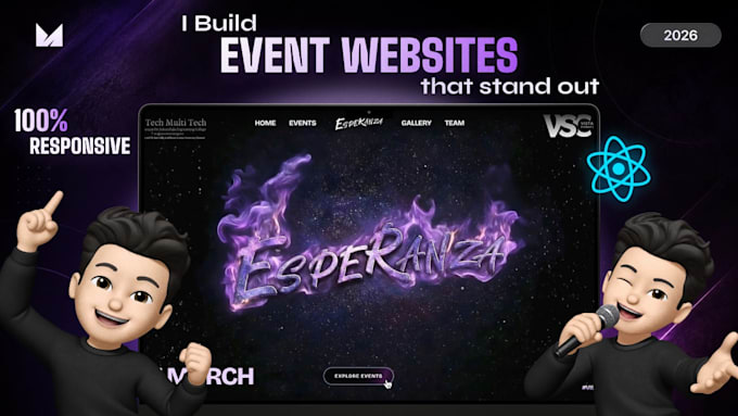 build an event website with registration and booking