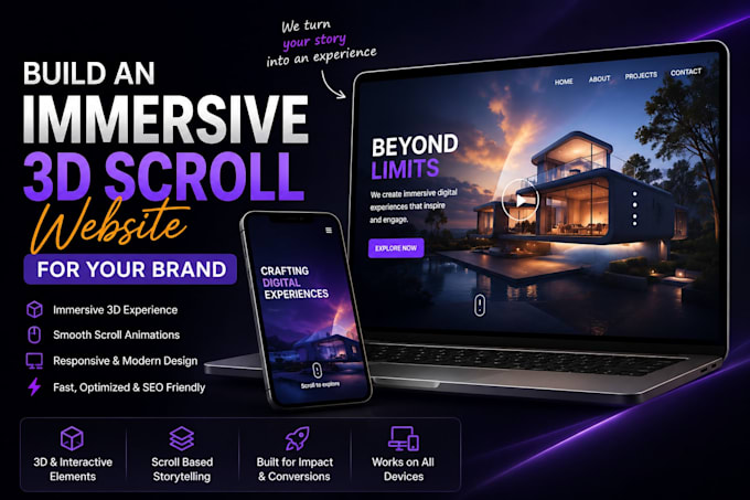 build an immersive 3d scroll website for your brand