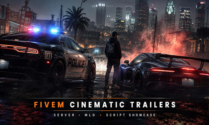 create fivem trailer, cinematic game trailer and server intro, fivem video