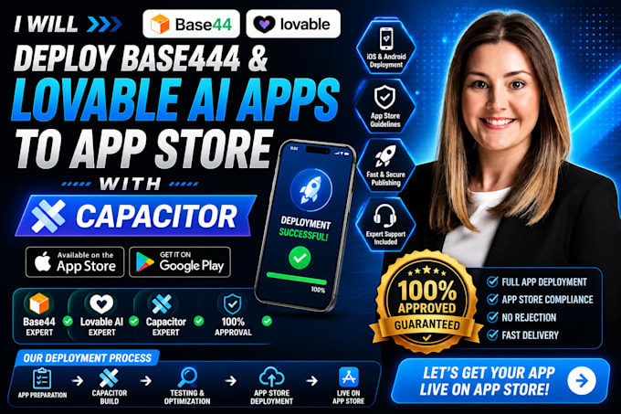 deploy base44 and lovable ai apps to app store with capacitor